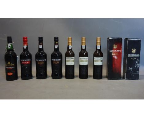 A boxed Cockburn's Late Bottled Vintage Port, 75cl, together with a Cockburn's Fine Ruby port, 75cl; a Cockburn's Late Bottle