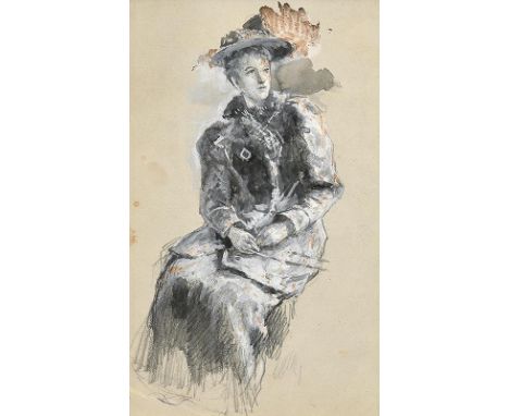 John Butler Yeats RHA (1839-1922)Portrait of a Seated Ladywatercolour and pencil on paper23 x 14cm (9.1 x 5.5in)Provenance: F