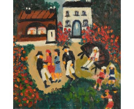 Gretta Bowen (1880-1981) Dancing to an Accordion Ioil on boardsigned lower centre and titled verso34 x 34cm (13.4 x 13.4in)Pr