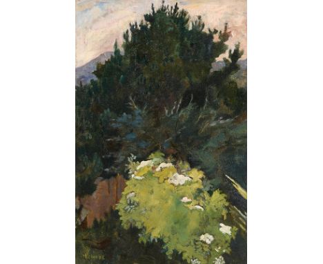 Margaret Clarke RHA (1888-1961)Trees and Elder Treesoil on canvassigned lower left and titled verso53½ x 35½cm (21.1 x 14in)P