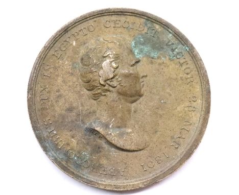 Highland Society type medallion for the Egypt Campaign against Napoleon 1801. P&amp;P Group 1 (£14+VAT for the first lot and 