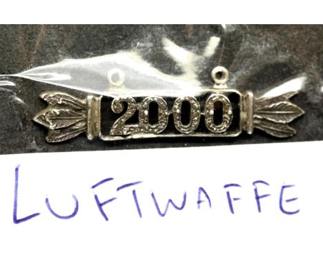 German WWII type Luftwaffe 2000 Engagements bar in silver. P&P Group 1 (£14+VAT for the first lot and £1+VAT for subsequent l