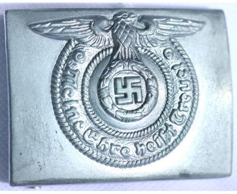 German WWII type SS belt buckle, marked RZM 155/40 verso. P&amp;P Group 1 (£14+VAT for the first lot and £1+VAT for subsequen