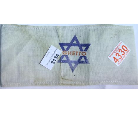 Jewish WWII type Ghetto armband. P&amp;P Group 1 (£14+VAT for the first lot and £1+VAT for subsequent lots) 
