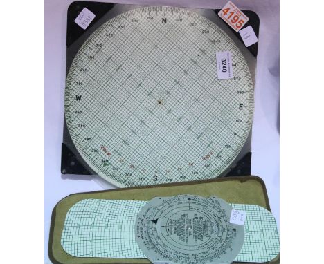 Navigators circular compass and computer dead reckoning MK4A. P&amp;P Group 1 (£14+VAT for the first lot and £1+VAT for subse