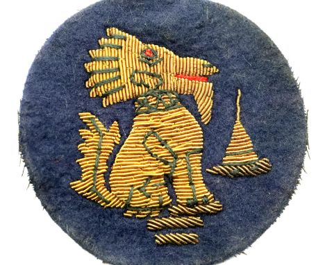 British WWII type Chindit Far East circular patch. P&amp;P Group 1 (£14+VAT for the first lot and £1+VAT for subsequent lots)