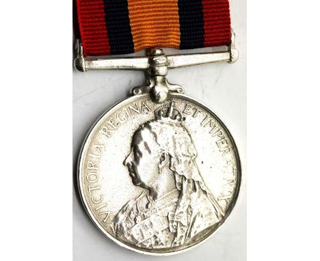 Victorian Queen's Mediterranean type medal named to 3854 Pte G W Hinds, North'd Fus, NVF. P&amp;P Group 1 (£14+VAT for the fi