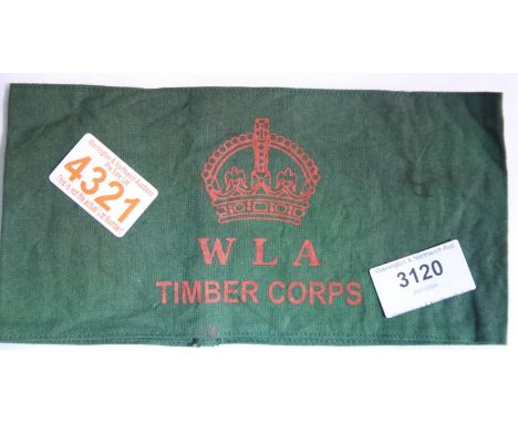 British WWII type Women's Land Army Timber Corps armband. P&amp;P Group 1 (£14+VAT for the first lot and £1+VAT for subsequen
