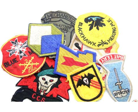 Ten Vietnam War Era US Army Patches. P&amp;P Group 1 (£14+VAT for the first lot and £1+VAT for subsequent lots) 