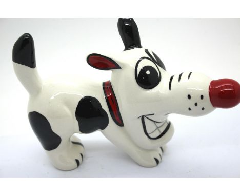 Lorna Bailey dog Dashy, H: 11 cm. P&P Group 1 (£14+VAT for the first lot and £1+VAT for subsequent lots)Condition Report: No 
