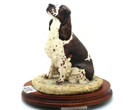 Border Fine Arts English Springer spaniel signed, Margaret Turner, H: 21 cm. P&amp;P Group 2 (£18+VAT for the first lot and £