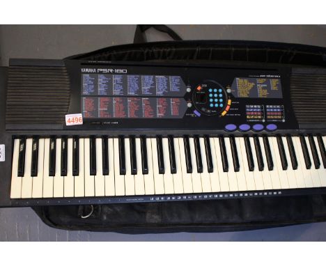 Yamaha PSR-180 electric organ with case, no power lead. P&amp;P Group 3 (£25+VAT for the first lot and £5+VAT for subsequent 