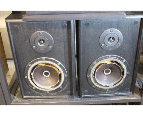 Pair of Royd Topaz audio bookshelf speakers and speaker leads. P&amp;P Group 3 (£25+VAT for the first lot and £5+VAT for subs