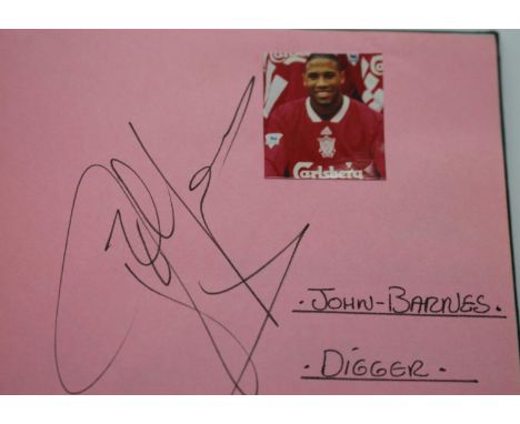 1980s Liverpool Football Club autograph book, with twenty signatures including Steve McManaman, Sammy Lee, Robbie Fowler and 