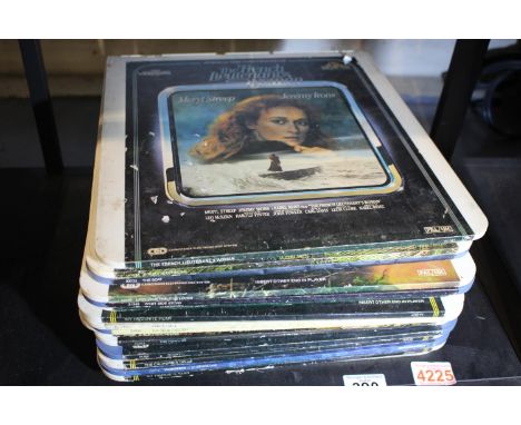 21 CED video discs including the Boat (Das Boot), Lady Chatterley etc. P&amp;P Group 3 (£25+VAT for the first lot and £5+VAT 