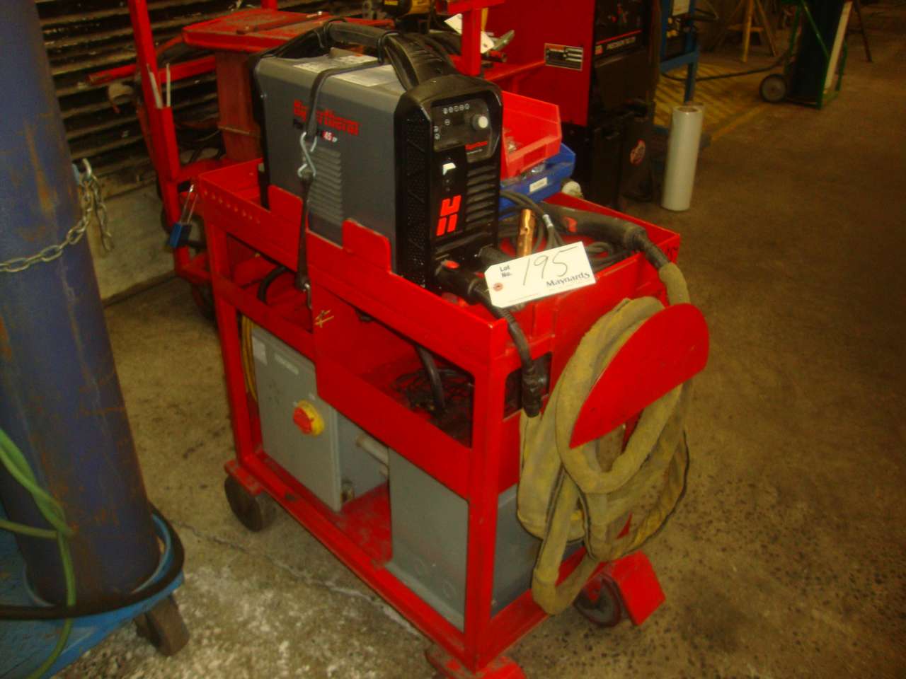 Hypertherm Powermax 45XP plasma welder with cart