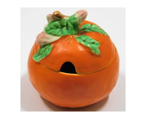 A Clarice Cliff marmalade pot 4in tall 