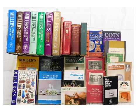 A quantity of 28 books relating to antiques &amp; collectables including Worcester Porcelain &amp; Miller vols