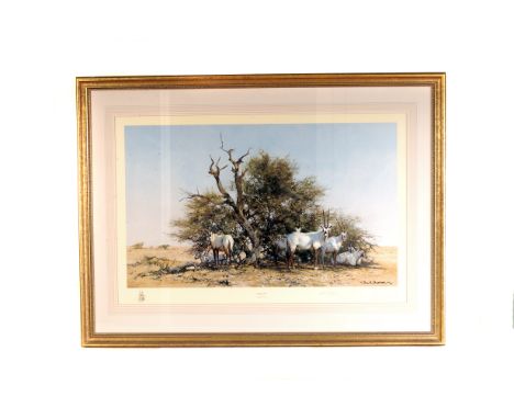 After David Shepherd (b.1931), ltd. ed. print 'Arabian Oryx', signed and numbered 1205/1500 lower right, and with blindstamp 