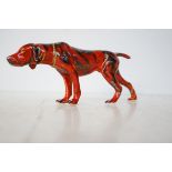 Anita Harris hound dog signed in gold