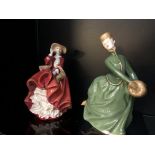 2 Doulton figures