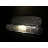2 WMF art nouveau plated brushes