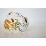 Royal crown derby harvest mouse with gold stopper