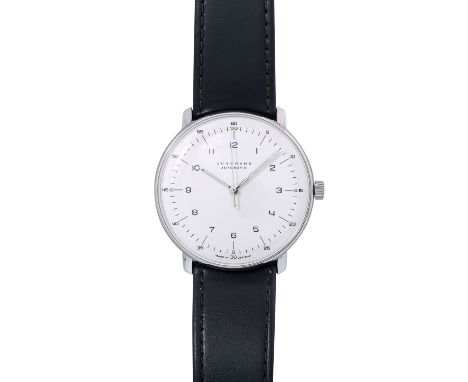 JUNGHANS Max Bill, Ref. 027/3500.00. Armbanduhr. Aktueller Neupreis: 995,- Euro. Edelstahl. Automatic-Werk, Kaliber J800.1. S