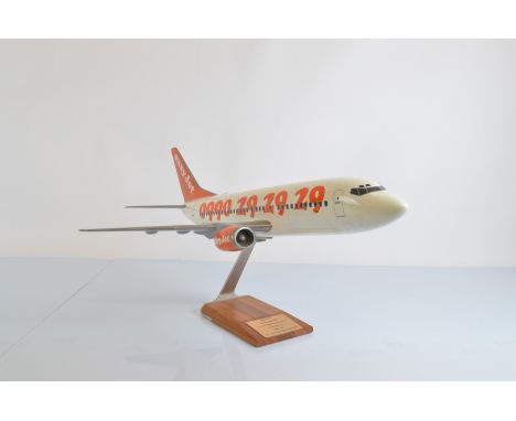 A model of an Easyjet aeroplane, with presentation plaque 'Presented to Richard Gooding for his outstanding contribution in t