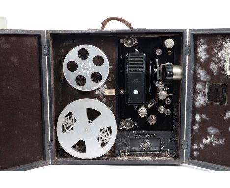 A Gebescope 16mm Sound Projector, circa 1935, with Dallmeyer 2" f/1.65 lens, untested, case suffering some damp damage, 44kg 