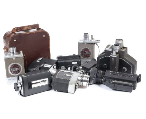 A Box of Bell &amp; Howell Cine Cameras, including a Bell &amp; Howell 240, 442, 2144 XL, two 16mm's, a Sportster V, Autoload