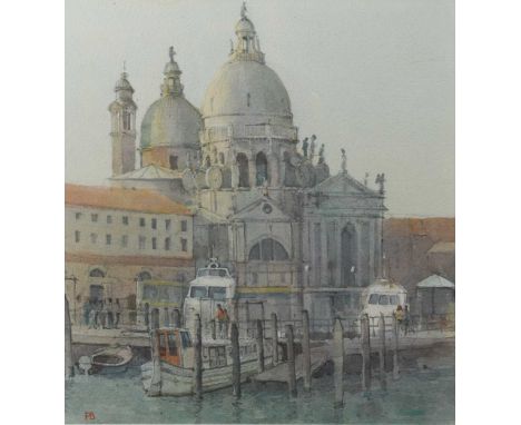 § Paul Banning RI, RSMA (1934-) Morning Light, Santa Maria, Venicesigned with initials (lower left)watercolour34 x 31cmProven