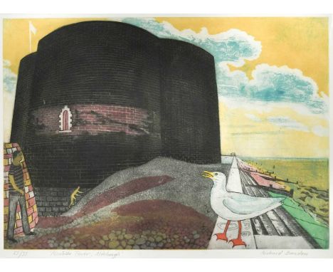 § Richard Bawden RWS, NEAC, RE (1936-2024) Martello Tower, Aldeburghsigned 'Richard Bawden' (lower right); numbered 27/75etch