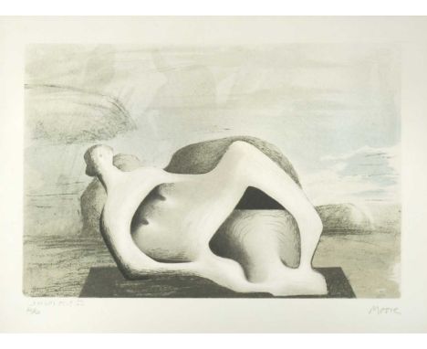 § Henry Moore OM, CH, FBA (1898-1986) Reclining figure against sea and rocks, 1978 (Cramer 491)signed 'Moore' (lower right); 