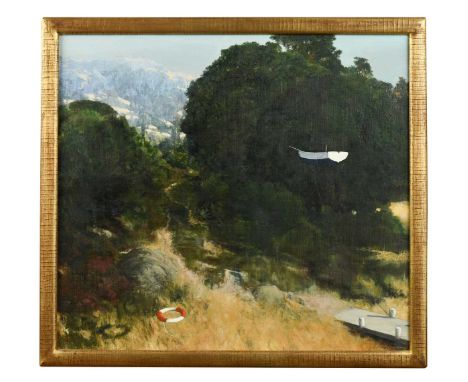 § Martin Greenland (1962-) Dawnsigned 'Greenland' (lower right); titled to the reverseoil on canvas40 x 45cmCanvas is in plan