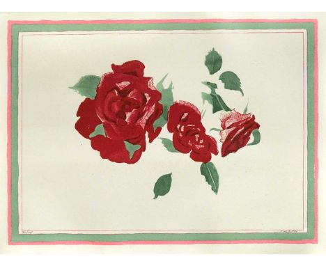 § Patrick Procktor RA (1936-2003) Roses, 1973signed 'Procktor' (lower right); numbered 30/75colour screenprint on thick white
