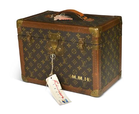 Louis Vuitton, a Boite Flacons vanity case, featuring the maker's monogram coated canvas exterior with logo stamped trim, bra