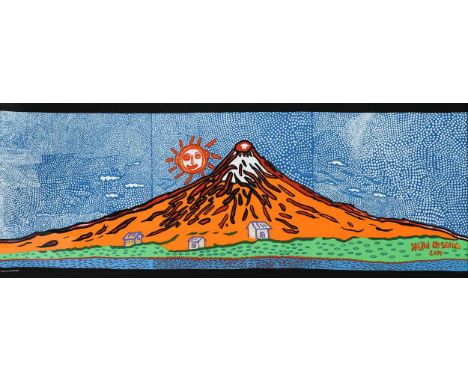 Yayoi Kusama (b. 1929), When Life Boundlessly Flares Up To The Universe, silkscreen on cotton, from an unnumbered edition34 x