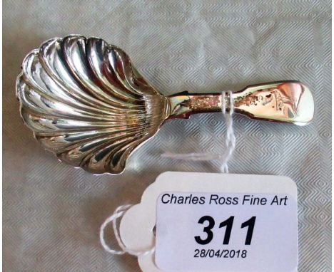 A George III silver shell form caddy spoon, Newcastle 1804 by Thomas Watson. Condition Report: No visible signs of damage or 
