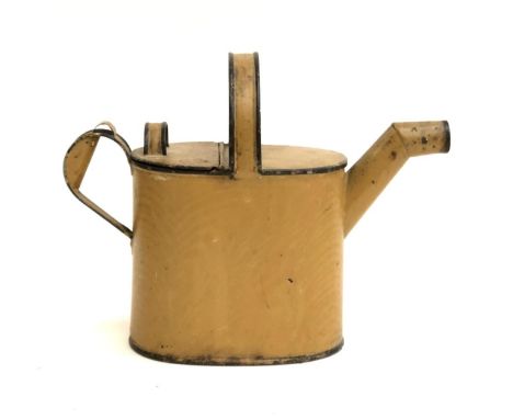 A vintage painted watering can, 24cmH 