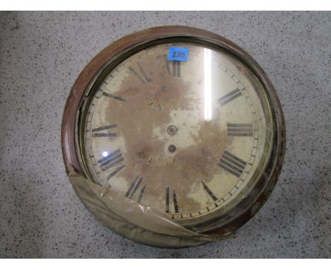 A Victorian Parkers mahogany cased  dial clock, the dial 11 1/2" diameter A/F 