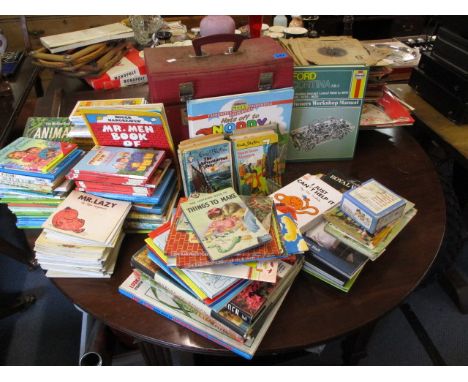 A quantity of classical LPs, mixed books to include commemorative books, a Haynes Ford Cortina Mk II workshop manual and 1960