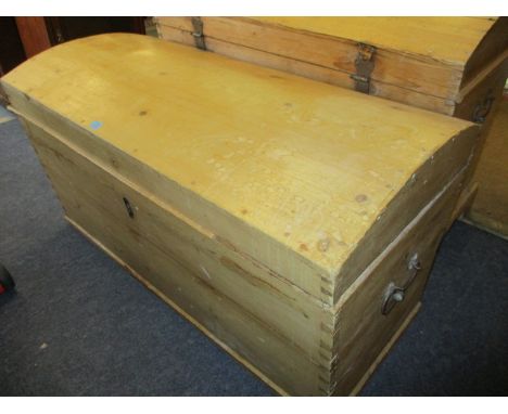 A domed pine trunk, 25" x 45" x 24" 