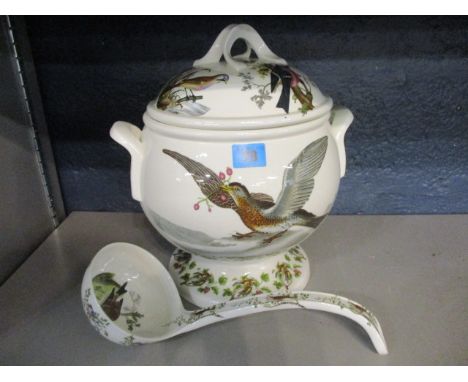 A Portmerion Birds of Britain by E Donovan soup tureen and ladle 