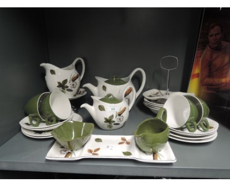 A part tea service by Midwinter with vintage 70's print 