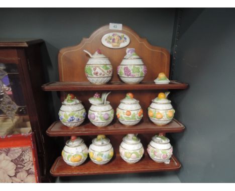 A selection of ceramic sauce or jam jars from Le Cordon Bleu collection by Franklin Mint