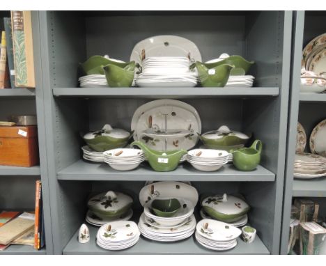 A vintage part tea and dinner service by Midwinter Style craft in the Fashion Shape design