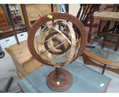 A reproduction celestial globe