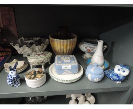 A selection of ceramics including Jasper wear and Royal Worcester
