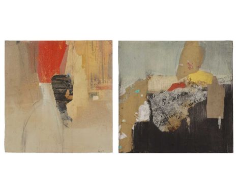 ▴ Juan Manuel Reyes (Spanish, b.1976)Untitledsigned and dated 'Reyes 06' l.r., pencil, oil and collage on board40 x 40cm, unf